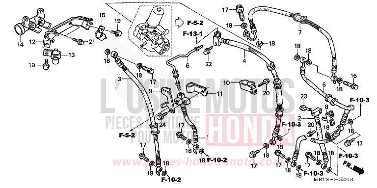 VALVE DE DELAI (XL1000VA) de Varadero ABS MUTE BLACK METALLIC (NH359) 2004
